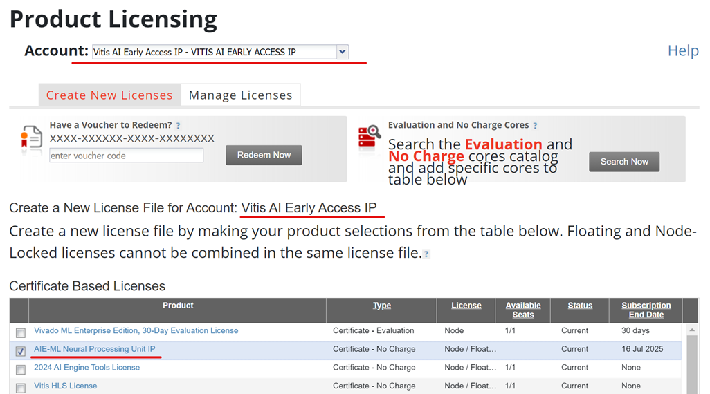 Obtaining License